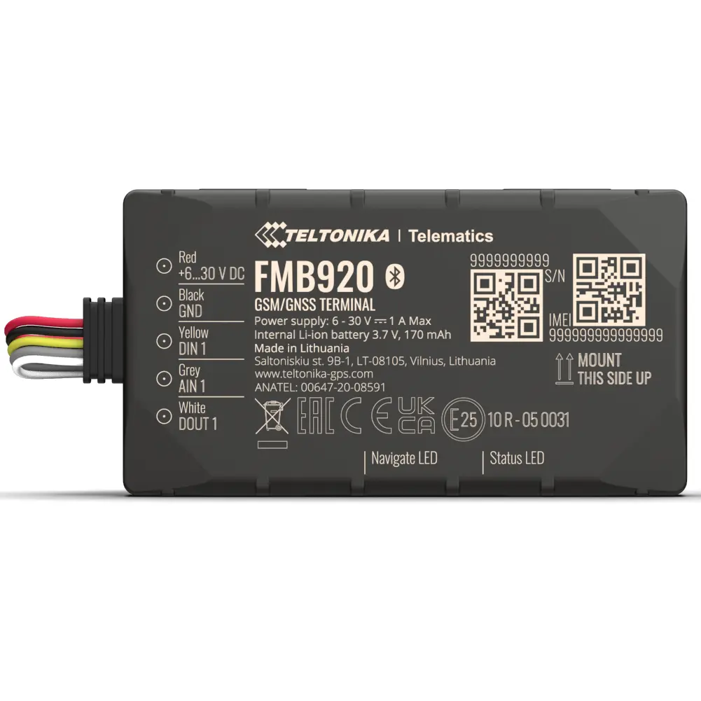 TRACCAR GPS Antibloqueo Teltonika FMB920 Europeo GPS/GPRS/SMS